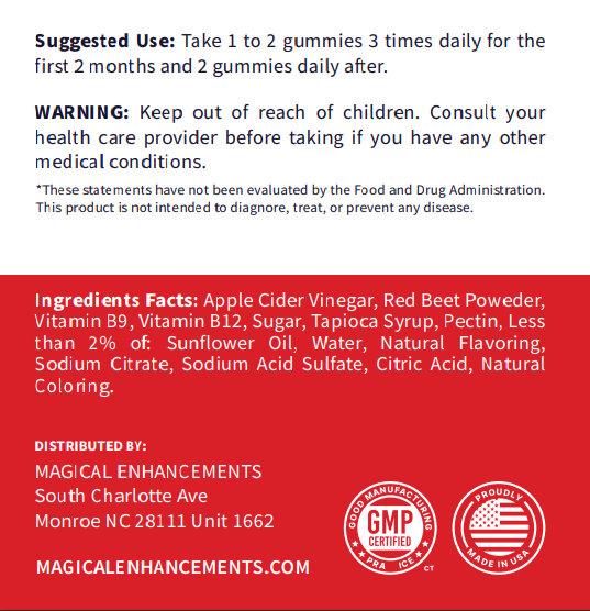 Apple Cider Vinegar Gummies (60 Gummies)